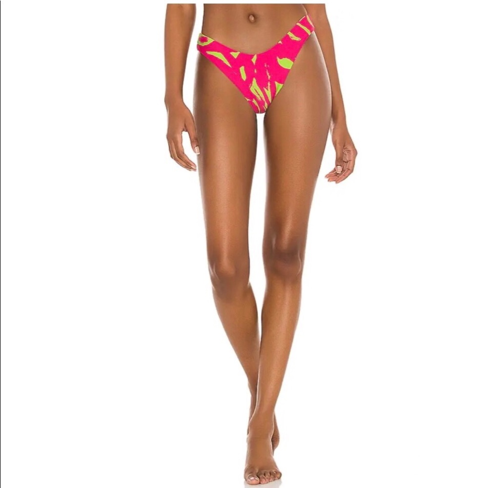 Bond Eye Villa Pink/Neon Reversible Bikini Bottoms Sz XS